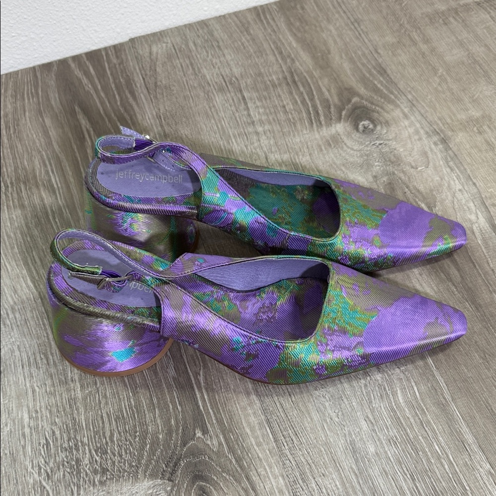 Jeffrey Campbell Iridescent Purple and Green Heels - Picture 3 of 5